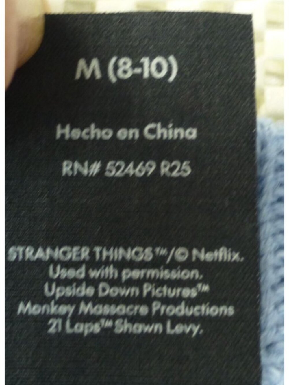 NWT Stranger Things No Boundaries Scottie Dog Sweater Blue M Netflix Ribbed Knit - Picture 13 of 15